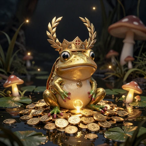 Tiny Toads Slot mit goldenem Frosch und M&uuml;nzen