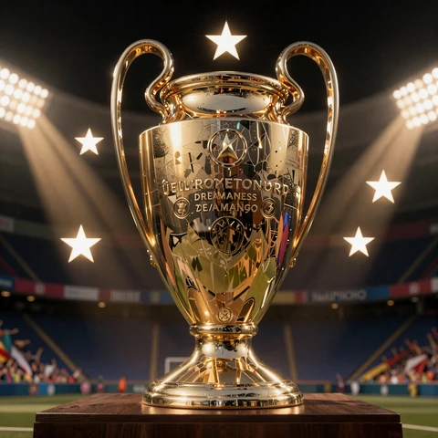 Champions League Pokal in Gold f&uuml;r Wetten