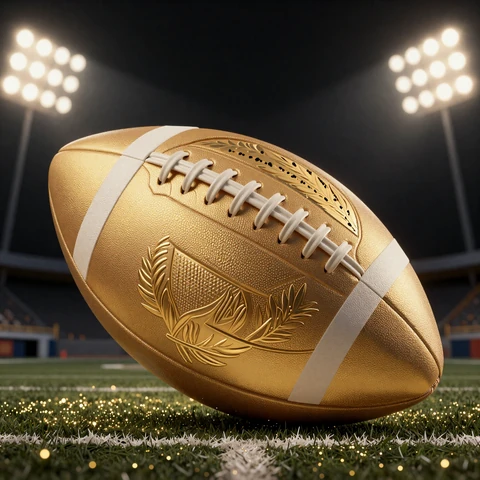 Goldener NFL Football f&uuml;r Wetten in Deutschland